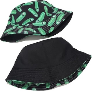 Nuevo sombrero tipo pescador unisex con estampado divertido, diseño de frutas, personalizado, fabricado en Bangladesh, venta al por mayor. - Product Image 3