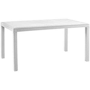 Bica 6 posti tavolo bianco rettangolare all'aperto per bar e ristoranti 150x90x74h cm lungo tavolo in polipropilene popolare a Houston - Product Image 1