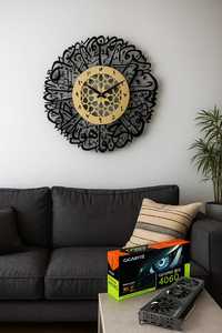 Horloge murale islamique de luxe | Calligraphie arabe Art métallique pour Majlis, mosquée, maison | Ramadan & Eid Gift UAE Dubai - Product Image 4