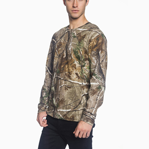 T-Shirt léger et confortable pour hommes de haute qualité véritable arbre palmier Camo Jungle imprimé chasse porter des manches longues T-Shirts pour hommes - Product Image 1