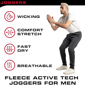 Pantalones Deportivos de Forro Polar Cálidos de Hip Hop para Hombre, 100% Algodón, Paquete de 3, Pantalones Deportivos Casuales de Invierno con Bolsillos, Cintura Elástica, para Gimnasio y Entrenamiento - Product Image 4