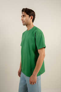 Men's Custom 100% Heavyweight Cotton T-Shirt High Quality Plus Size Oversized Tee Printed and Embroidered Plain Design - Product Image 4