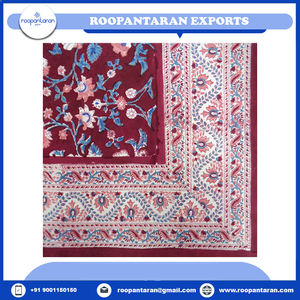 Hot Selling Hand Block Printed Pure Cotton <b>Tablecloth</b> Outdoor Jacquard Knitted Timeless Craftsmanship Indian Manufacturer Direct - Product Image 4