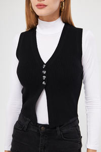 Blusa de punto cómoda y elegante para mujer, tela informal de moda para oficina y uso diario - Product Image 5