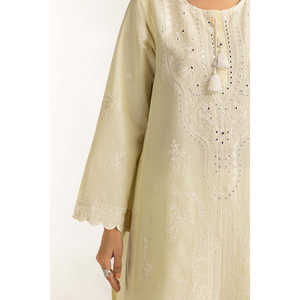 IUSTKSD-2063 Conjunto de 3 Piezas para Mujer, Verano, Bordado, Elegante, Transpirable, Manga Larga, Cuello Redondo - Product Image 3