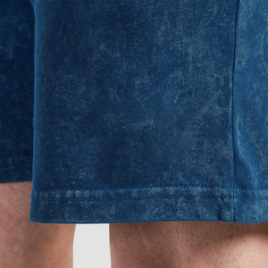 2025 Venta caliente hombres ácido lavado algodón camiseta y pantalones cortos conjunto verano Streetwear 2 piezas de gran tamaño de moda Combo - Product Image 3