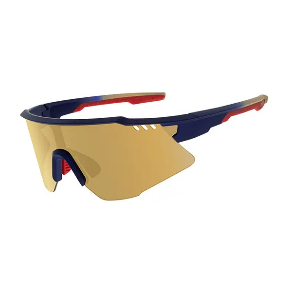 Grosir kacamata olahraga uniseks kacamata hitam terpolarisasi dengan ujung karet lembut & bantalan hidung
