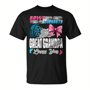 Maglietta Promozionale 'Ottimo Nonno Ti Ama' per Rivelazione del Sesso del Bambino, per Feste 'Burnouts' o 'Bows' - Product Image 3