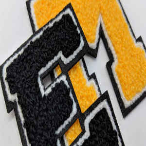 Garment Embroidery Patches Custom Brand Name Logo <b>Letter</b> Embroidery Patches Badges Custom Logo Iron-on Sewing Patch - Product Image 5