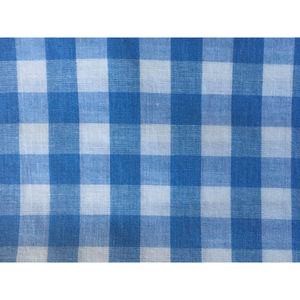Ready Bulk 100% Cotton Yarn Dyed Gingham <b>Check</b> Blue White Fabric - Product Image 5