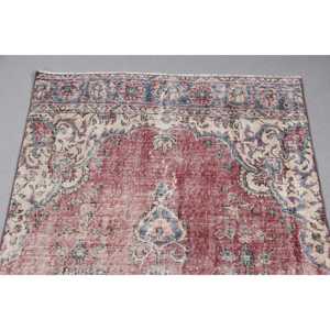 พรมขนาด 3.6x8.5 ฟุต, พรมตุรกีโบราณ, พรมขนสัตว์สีแดง - Product Image 5