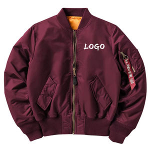 แจ็คเก็ตนักบิน MA-1 แบบสปริง/ออทั่ม สกรีนโลโก้ตามสั่ง ผลิตจากโรงงาน กันลม กันน้ำ เหมาะสำหรับกิจกรรมกลางแจ้ง แจ็คเก็ตบอมเบอร์สำหรับผู้ชาย - Product Image 5