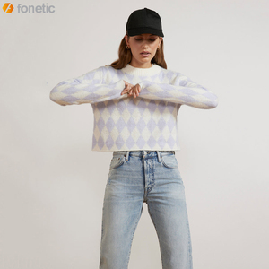 Jersey de invierno fino profesional hecho a medida para mujer, nuevo diseño, Color sólido, tejido de lana, estilo informal, estampado, suéteres de tamaño libre - Product Image 5