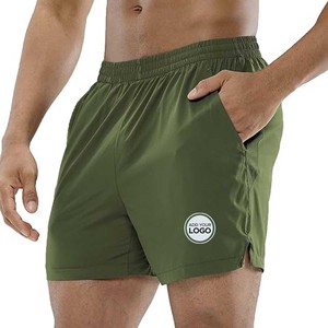 Pantalones cortos deportivos para gimnasio con cremallera para hombre, pantalones cortos de entrenamiento de algodón para correr de 7 "para hombres con bolsillos con cremallera - Product Image 3