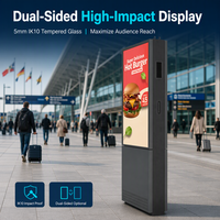 Affichage numérique extérieur, écran publicitaire LCD commercial, double face, mural ou sur pied, pour les centres commerciaux, les aéroports