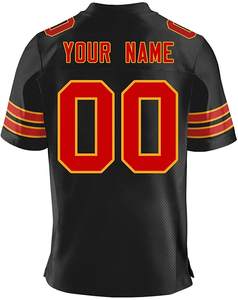 Maillot de football personnalisé, design personnalisé, votre nom, votre numéro, cousu, imprimé, court, 100% polyester, homme, femme, adulte, américain - Product Image 2