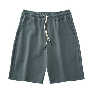 Short de survêtement de course à pied de gymnastique en molleton de coton brodé écologique pour hommes, couleur et logo personnalisés, respirant, séchage rapide - Product Image 5