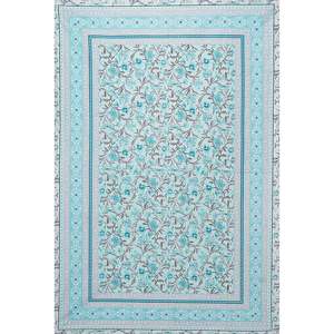 Juego de Sábanas Individuales de Algodón 100% de 180 Hilos, Color Azul Turquesa, con Diseño Floral Moderno, 3 Piezas, para Uso Doméstico (BSB1096) - Product Image 3
