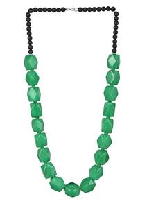 Collier pendentif en résine multicolore pour femmes, fait à la main, style ethnique, modèle volumineux, bijoux de style ange - Product Image 2