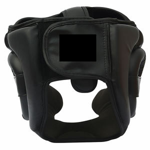 Protector de cabeza de cuero de vaca para boxeo, casco de entrenamiento de boxeo, protector de cabeza, equipo de combate, protección facial - Product Image 5