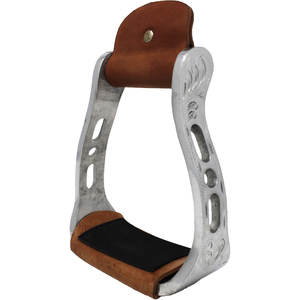 Selle de cheval western de qualité supérieure baril en aluminium étriers de course droits finition complexe rodéo trail équitation équestre - Product Image 5