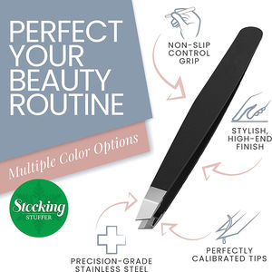 Pinzas para Cejas Inclinadas de Acero Inoxidable Profesionales, Pinzas para Cejas de Acero Inoxidable de Primera Calidad, Gran Venta - Product Image 3