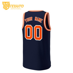 เสื้อบาสเก็ตบอลผ้าโพลีเอสเตอร์เย็บตะเข็บตาข่ายเสื้อกล้ามใส่เล่นบาสเก็ตบอลมีตัวเลขแบบระเหิดออกแบบได้ตามต้องการ - Product Image 3