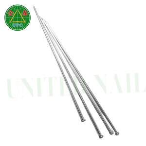 Clavos brillantes de acero al carbono de 11,6 "con vástago liso tipo CABEZA REDONDA/plana y fuerte poder de sujeción para construcción de edificios de madera - Product Image 2