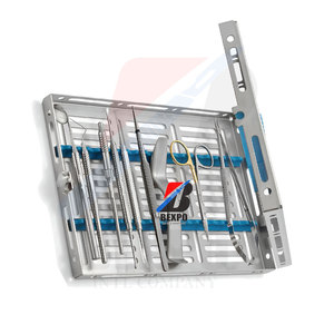 Kit de cirugía oral de 24 piezas con casete extra grande, juego de instrumentos dentales, Lima ósea, alicates de algodón Miller, elevador medio recto - Product Image 6