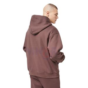 Sweat à capuche streetwear pour homme, 100% coton, surdimensionné, tissu français, uni, teinture unie, logo imprimé à l'écran, broderie - Product Image 3