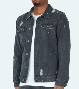 Vestes en toile épaisse pour hommes 2026, personnalisables, de haute qualité, avec doublure en fibre de bambou, logo personnalisé, style décontracté en denim - Product Image 3