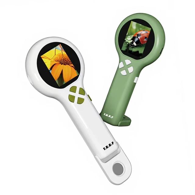 2-in-1 HD Digital Handheld Microscope for Kids Mini Pocket Portable MicroScope Educational Science Toys Birthday Gifts