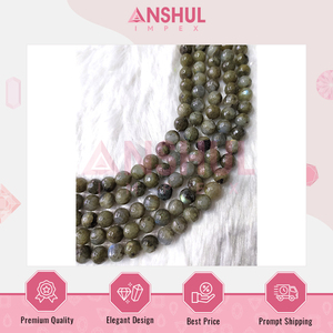 Hebras de cuentas de labradorita facetadas de piedras preciosas grises sueltas de diseño moderno de calidad estándar hechas en India disponibles a granel - Product Image 2
