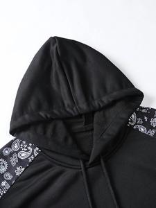 Vente en gros 100% coton coupe régulière sweats à capuche pour hommes logo personnalisé pull blanc poids lourd brodé poche hiver - Product Image 4