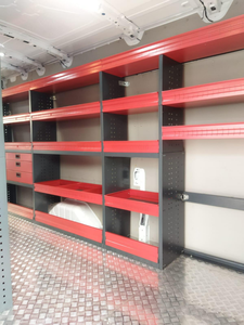 Sistema de estanterías para furgoneta de trabajo móvil DETAY OEM, banco de trabajo con 12 cajones para herramientas, almacenamiento con panel perforado, estantes modulares para coche, electrostático - Product Image 4