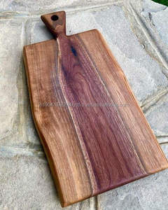 Tabla de Cortar de Madera de Nogal Negro Hecha a Mano, Tabla de Charcutería Ecológica, Diseño Cuadrado Ligero, 20 mm de Grosor, Apta para Lavavajillas - Product Image 5