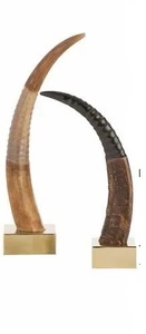 Décoration murale vintage en corne de vache Décoration murale cornes polies religieuses occidentales Technique polie - Product Image 2