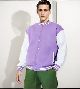 Veste d'université pour hommes avec broderie en chenille sur patch en laine vierge personnalisée OEM - Product Image 4