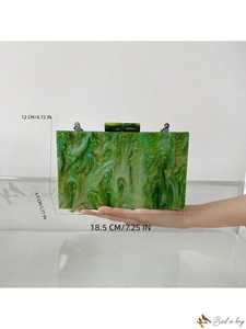 Sac à main en résine beige artisanal |   Sac à main de luxe élégant pour un usage quotidien et le maquillage |   Nouveautés imperméables et durables - Product Image 3