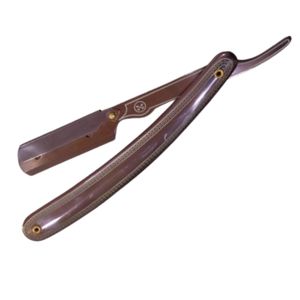 มีดโกนหนวดแบบพับได้ทำมือเกรดปรับแต่งได้สำหรับใช้ในร้านตัดผมมีดโกนขอบใบเดียวสีโรสโกลด์/ สีดำ/สีเงิน - Product Image 1