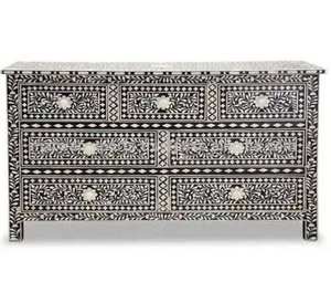 Bone and Shell Inlay Handmade Luxury Coffee Table Console Home Decor Furniture-Wholesale - Product Image 2