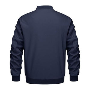 Venta al por mayor de chaqueta de los hombres de la Universidad con logotipo personalizado con capucha de cuello y botón de bolsillo chaqueta con logotipo personalizable para los hombres - Product Image 2