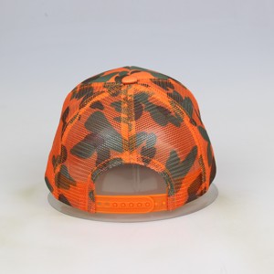 Personnalisé 5 panneaux non structuré Woodland Camo mousse corde maille casquettes arrière impression personnelle sport casquette de camionneur Snapback caractéristique point - Product Image 5