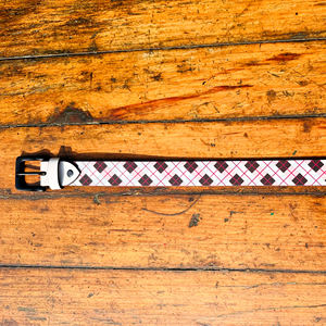 Boucle en laiton massif de longueur personnalisée Ceinture en cuir véritable vintage décontracté avec design imprimé dans une boîte unique en finition noire mate - Product Image 5