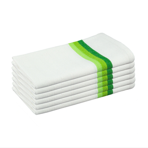 Toalla de hueso de arenque de algodón 100% para el hogar, playa, Cocina, Restaurante infantil, microfibra de lino sostenible tejida de Color Turquesa - Product Image 1