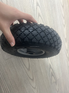 Wholesale 10 Inch <strong>Pneumatic</strong> Rubber Wheelbarrow 3.00-<strong>4</strong> 260x85 Hand Trolley Tires Go Kart Wheels Tires for Construction Handcart - Product Image 5