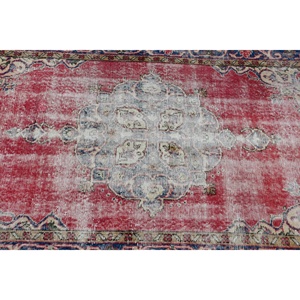 3.5x6.2 ft Turkish Rug, Rug, <b>Red</b> Camouflage Rug <b>Wool</b> - Product Image 5