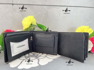 Cartera de cuero genuino para hombre, tarjetero de gran oferta de cuero auténtico, diseñador de lujo, Color marrón, regalo en efectivo para él - Product Image 5