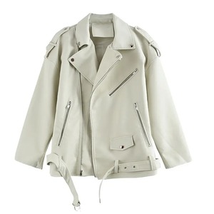 Veste d'hiver en simili cuir imperméable pour femmes, vêtements d'extérieur coupe-vent en PU avec service OEM, vestes de style manteau en satin bouffant, vente en gros - Product Image 4