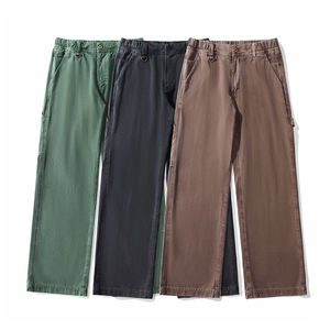 <span class=keywords><strong>Pantalon</strong></span> cargo unisexe de style <span class=keywords><strong>militaire</strong></span> lavé avec boucle en D vintage, coutures renforcées, toile double fil 300g - Product Image 6